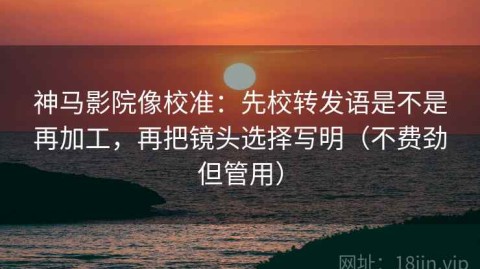 神马影院像校准：先校转发语是不是再加工，再把镜头选择写明（不费劲但管用）