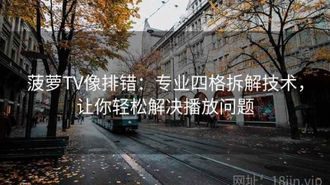 菠萝TV像排错：专业四格拆解技术，让你轻松解决播放问题