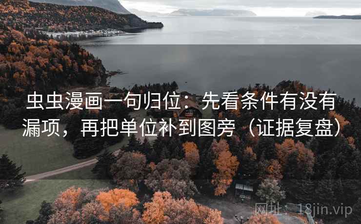 虫虫漫画一句归位：先看条件有没有漏项，再把单位补到图旁（证据复盘）